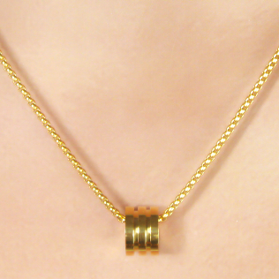 Collar Roll Dorado Acero Inoxidable  2V5