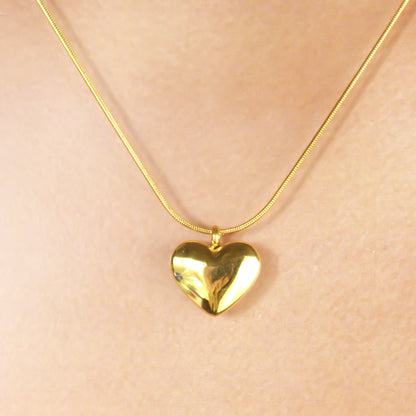 Collar Corazón Dorado Acero Inoxidable 2J5