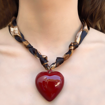 Collar de Cinta Corazón Grande  1S4