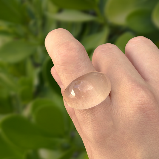 Anillo Cristalino Transparente  Acrílico 1R4