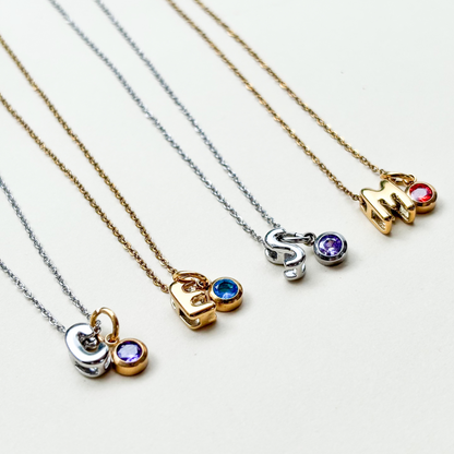Collar Cadena inicial Globito  Plateado