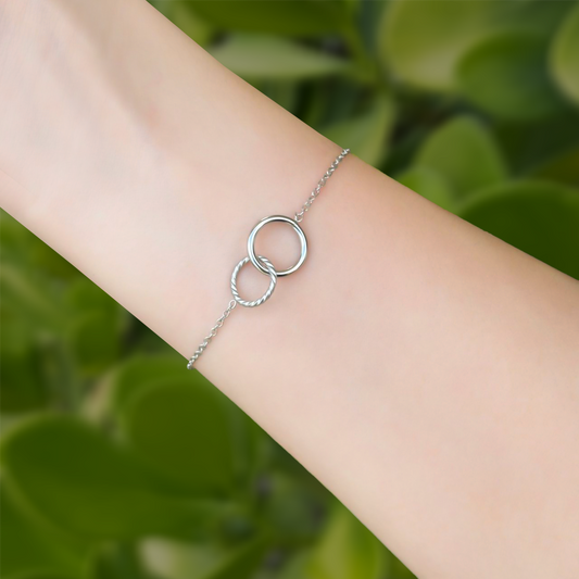 Pulsera Aros Enlazado Acero Inoxidable  2H3