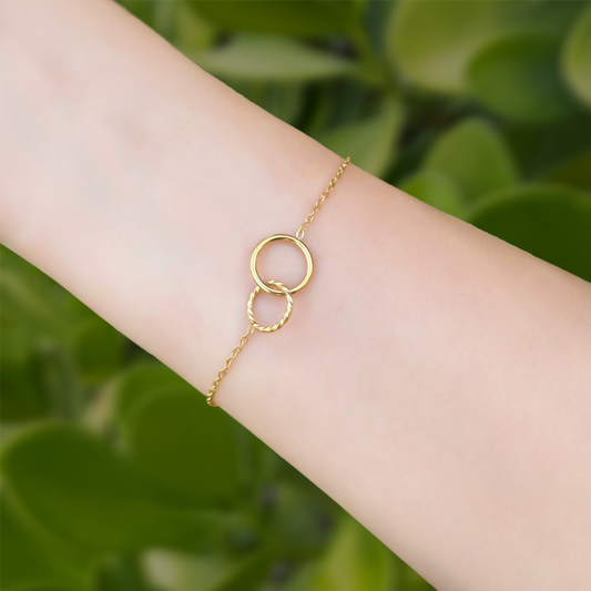 Pulsera Aros Enlazado Acero Inoxidable   1A4