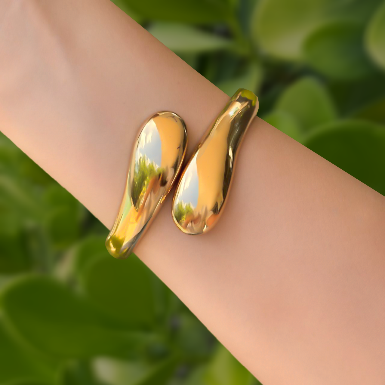Pulsera Dorada Gotas Encontradas   4E41