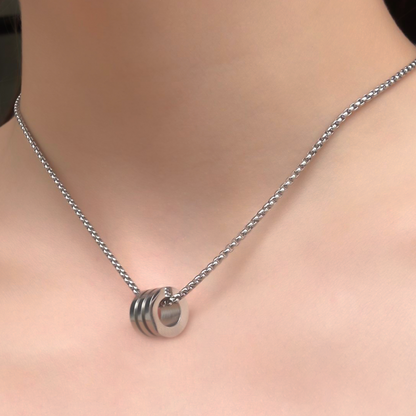 Collar Roll Plateado Acero Inoxidable 2E5