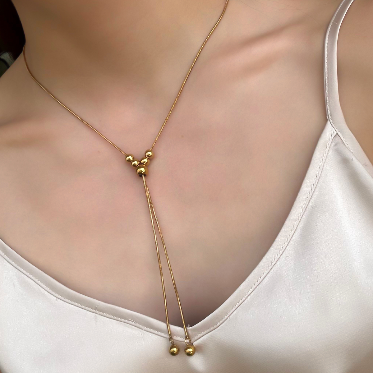 Collar Dorado Corbatero Acero Inoxidable