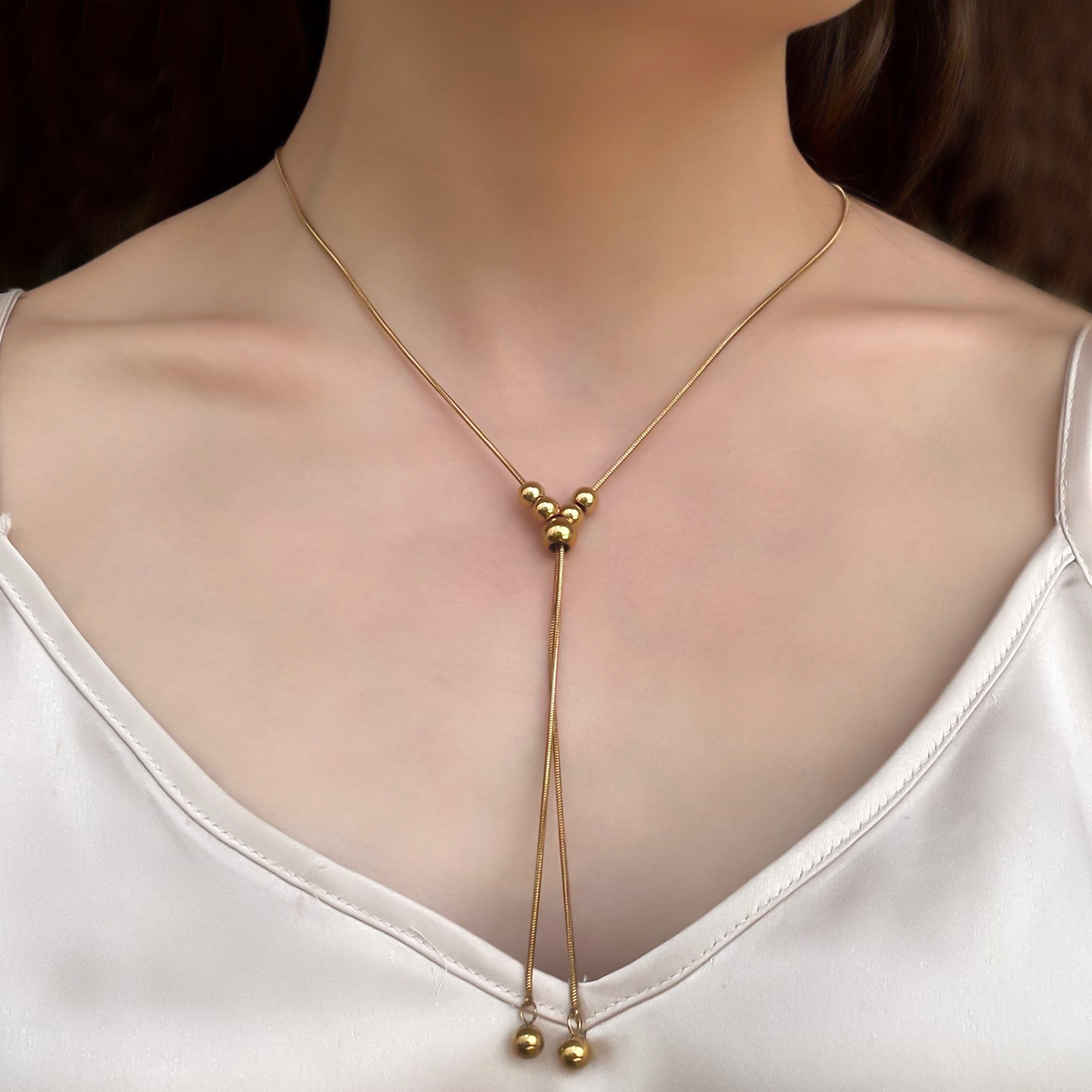 Collar Dorado Corbatero Acero Inoxidable