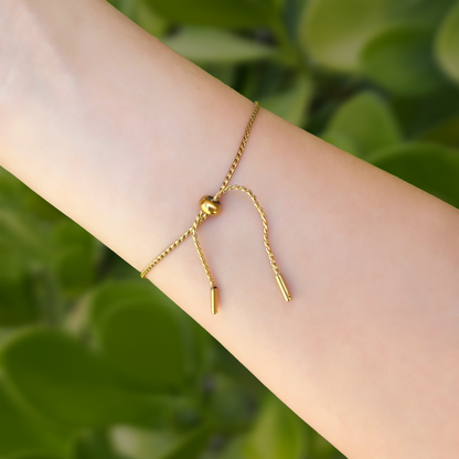 Pulsera Dorada Corazón Acero Inoxidable  2H1