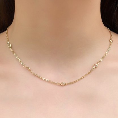 Collar Dorado y Zirconias Chapa de Oro 2P5