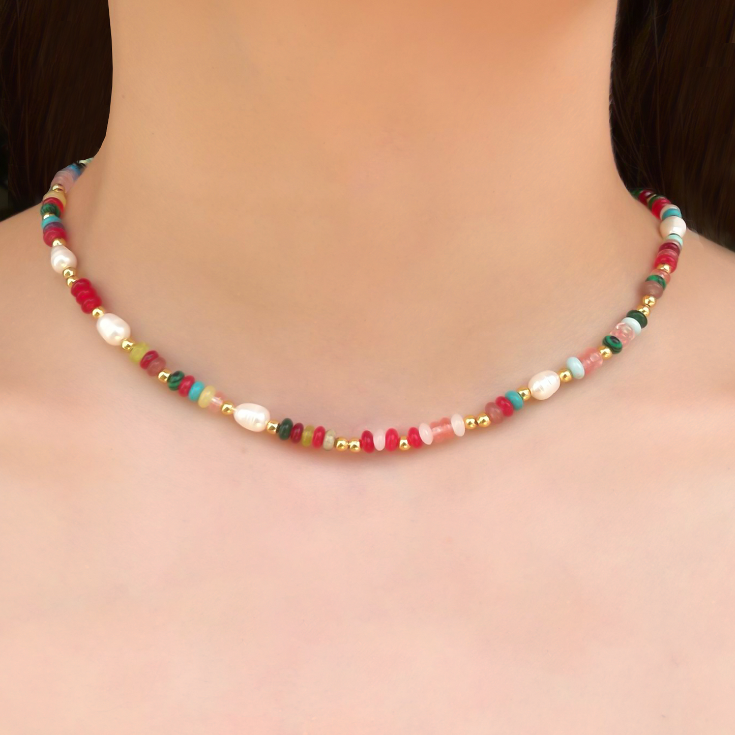 Collar Cuentas de Colores  2H3