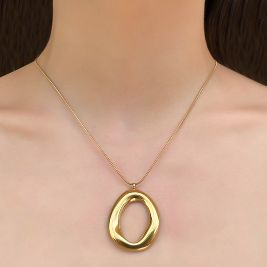 Collar Dorado Aro Acero de Titanio 3F6
