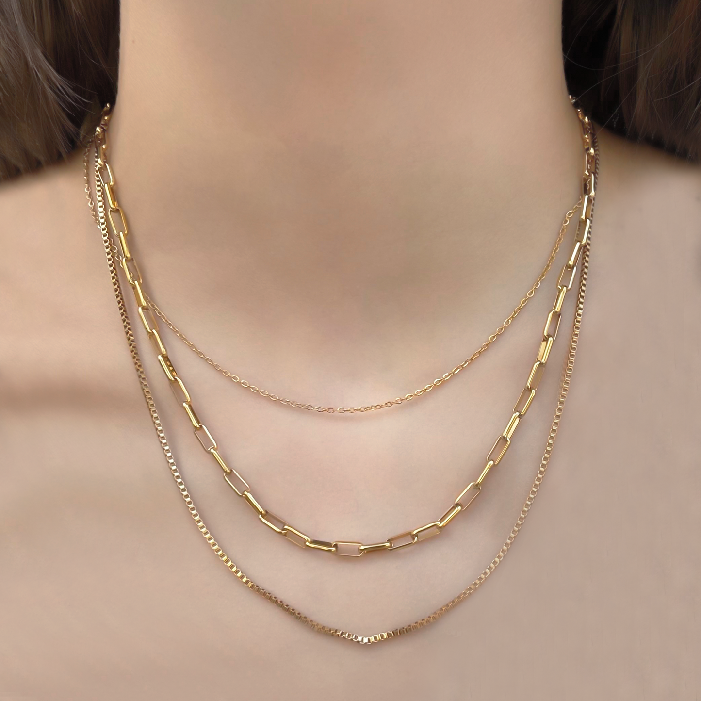 Collar Layer Cadenas Acero Inoxidable  1M4