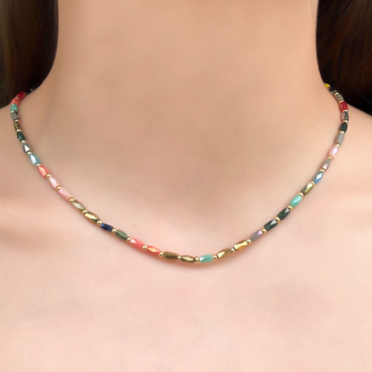 Collar Cristales Multicolor