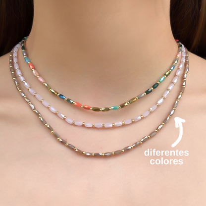 Collar Cristales Multicolor