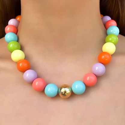 Collar Bolas Colores de Cuentas