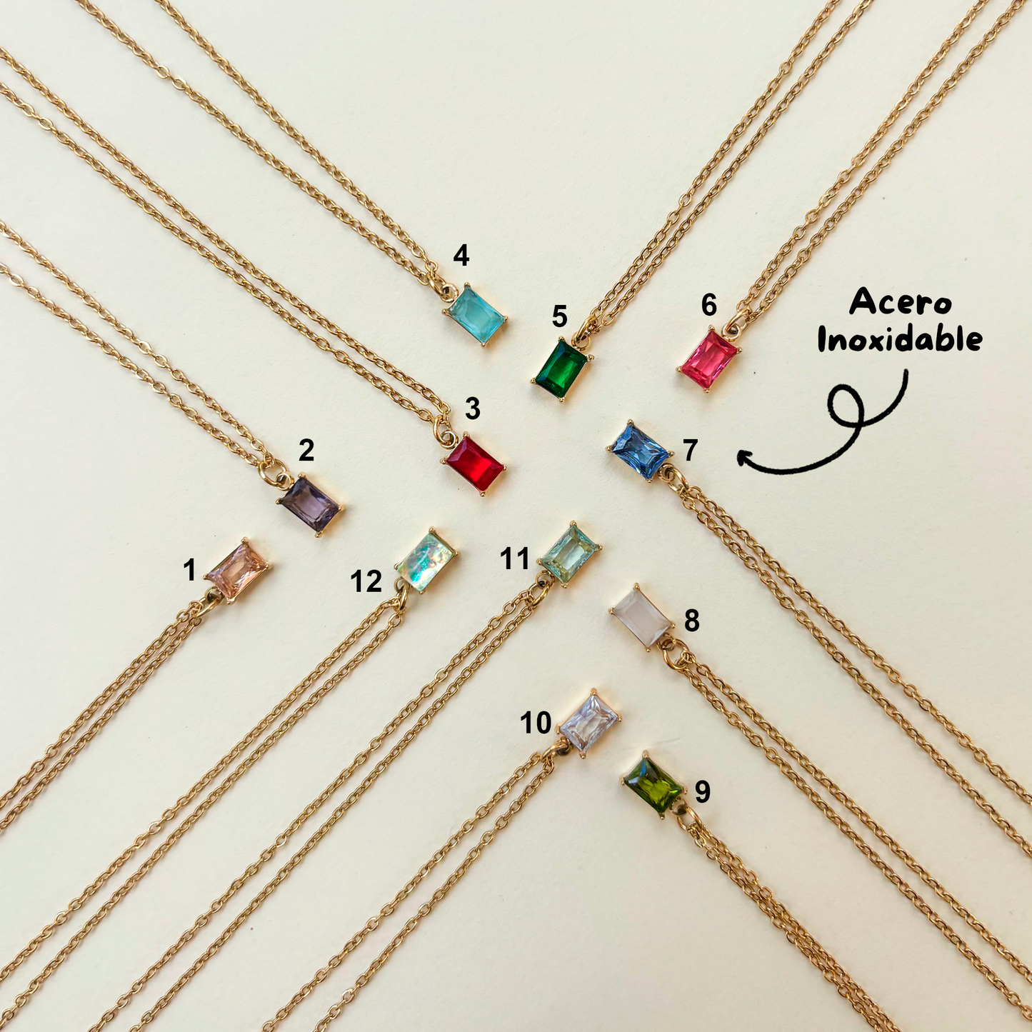 Collares de Colores Acero Inoxidable