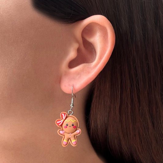 Aretes Galleta Jengibre Navidad 3L4