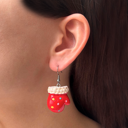 Aretes Guantes de Nieve Lu