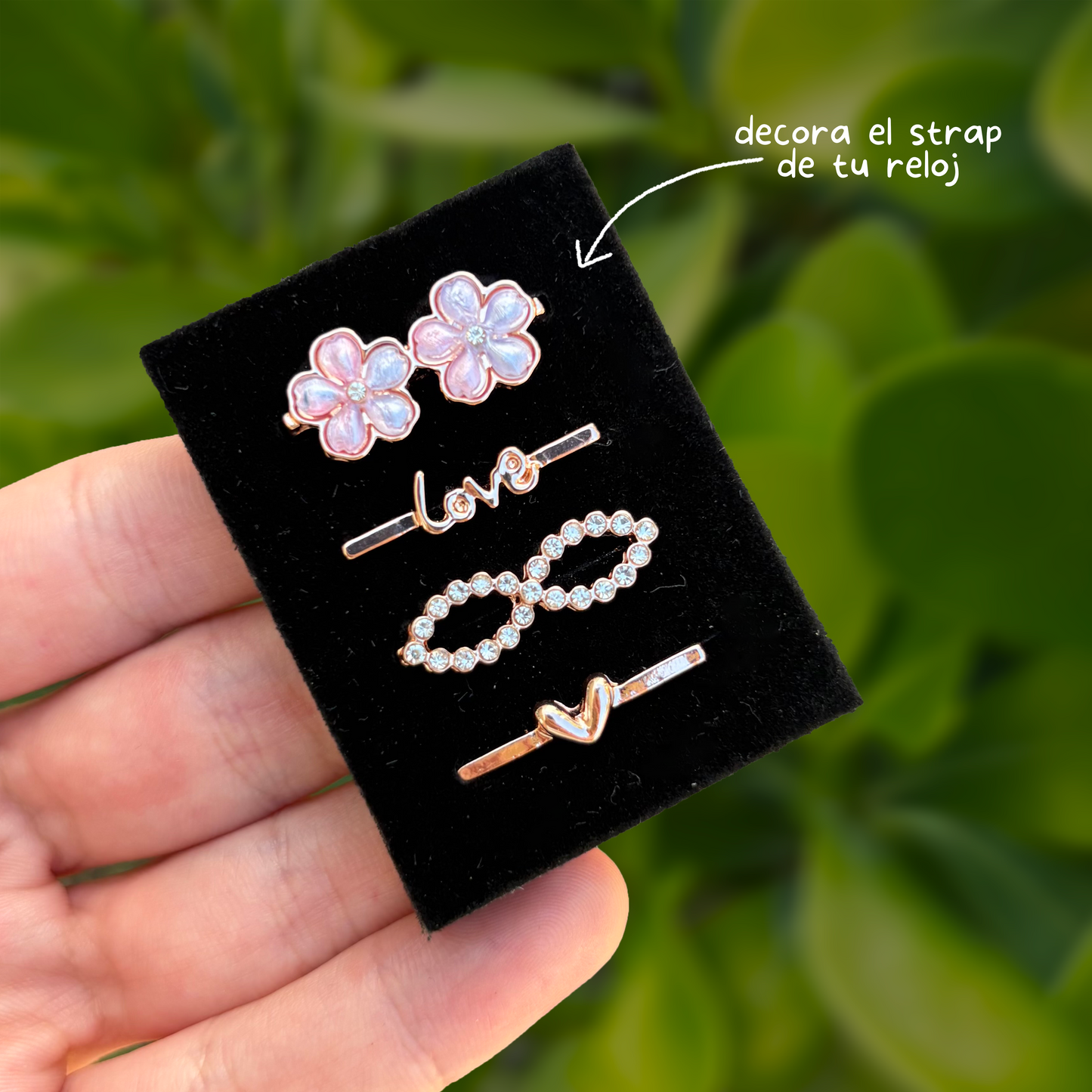 Barras Oro Rosa Adorno para Extensible Apple Wach   4E33