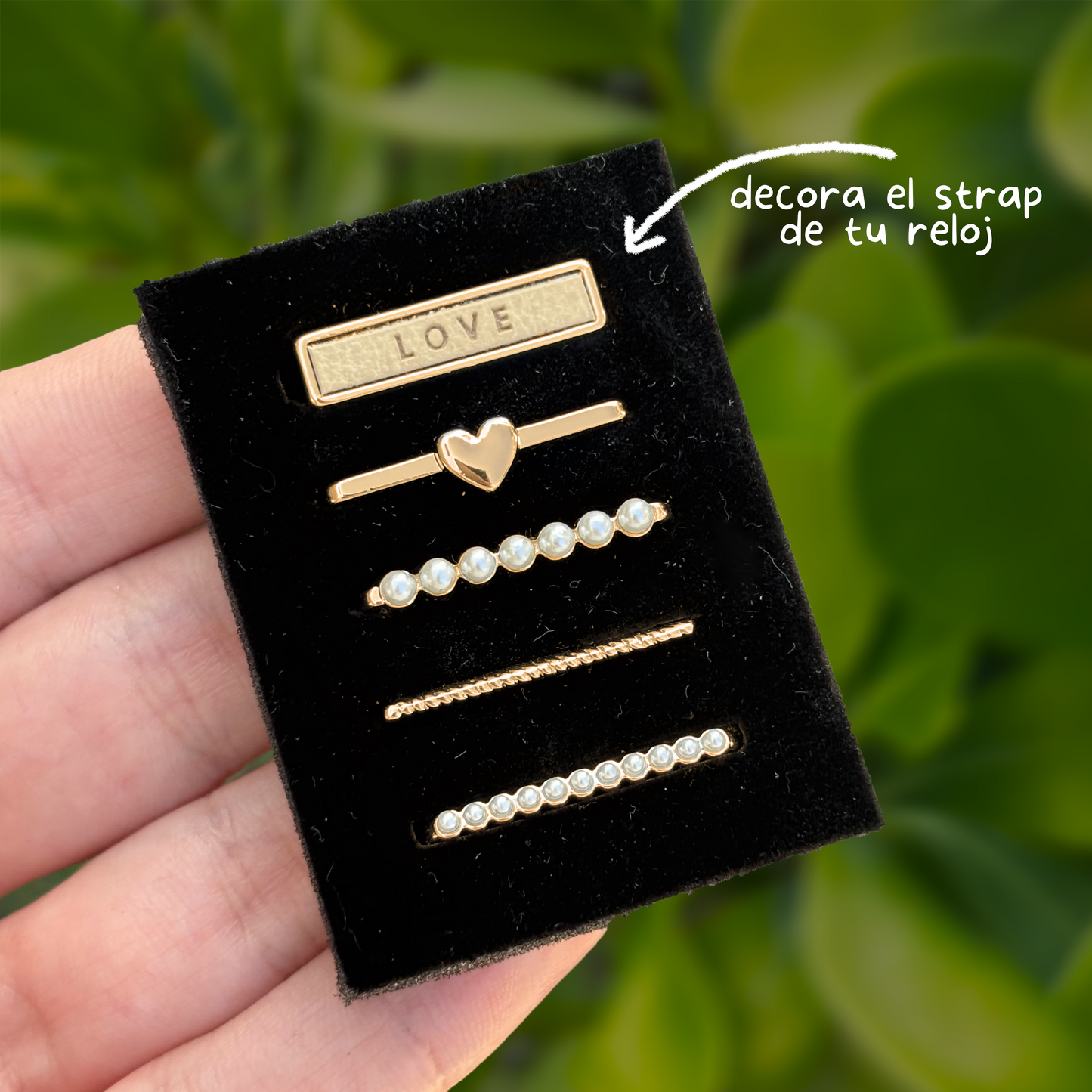 Barras Oro Rosa Adorno para Extensible Apple Watch   4E39