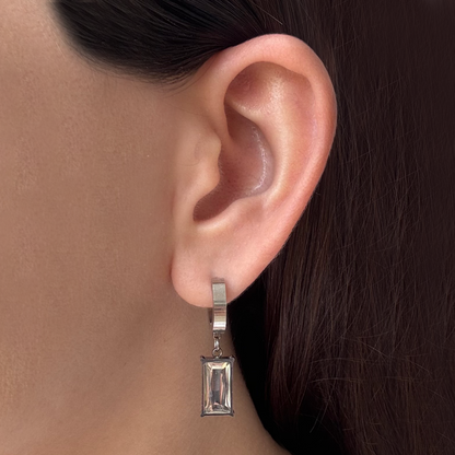 Aretes Arracada Plateados Acero Inoxidable 2i5