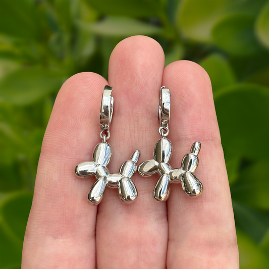 Hoops Globo Plateado Chapa de Oro 18K AZ284