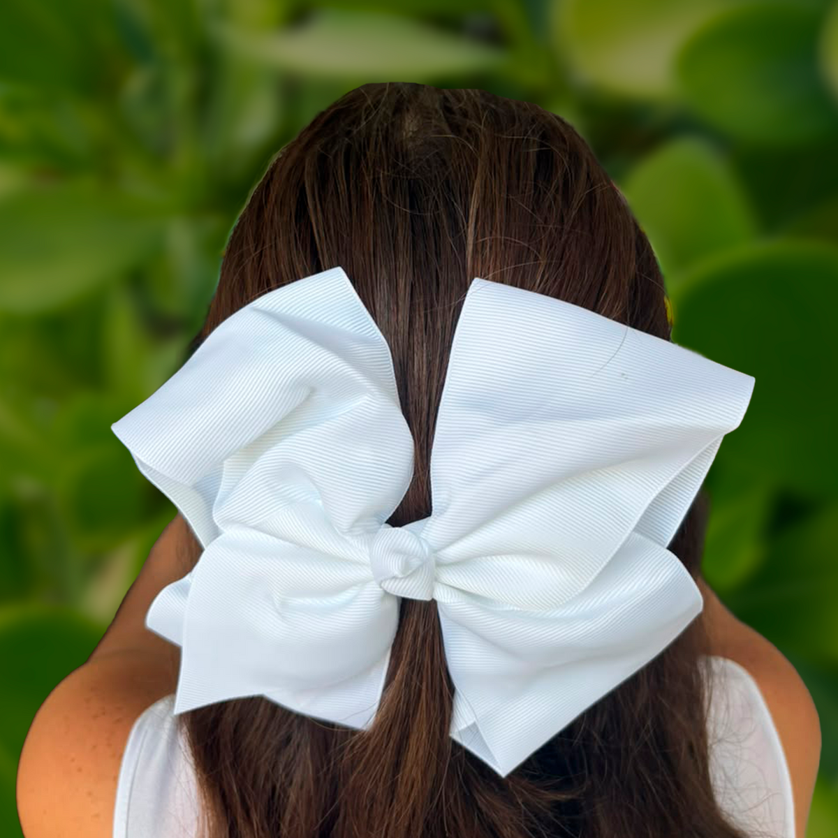 Broche Lazo de Pelo Blanco
