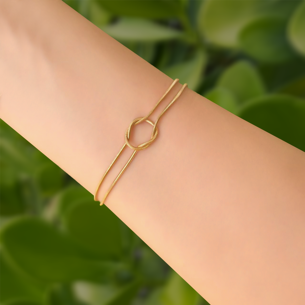 Pulsera Dorada Nudo Marinero C689