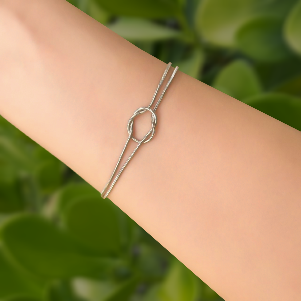 Pulsera Plateada Nudo Marinero 2A3