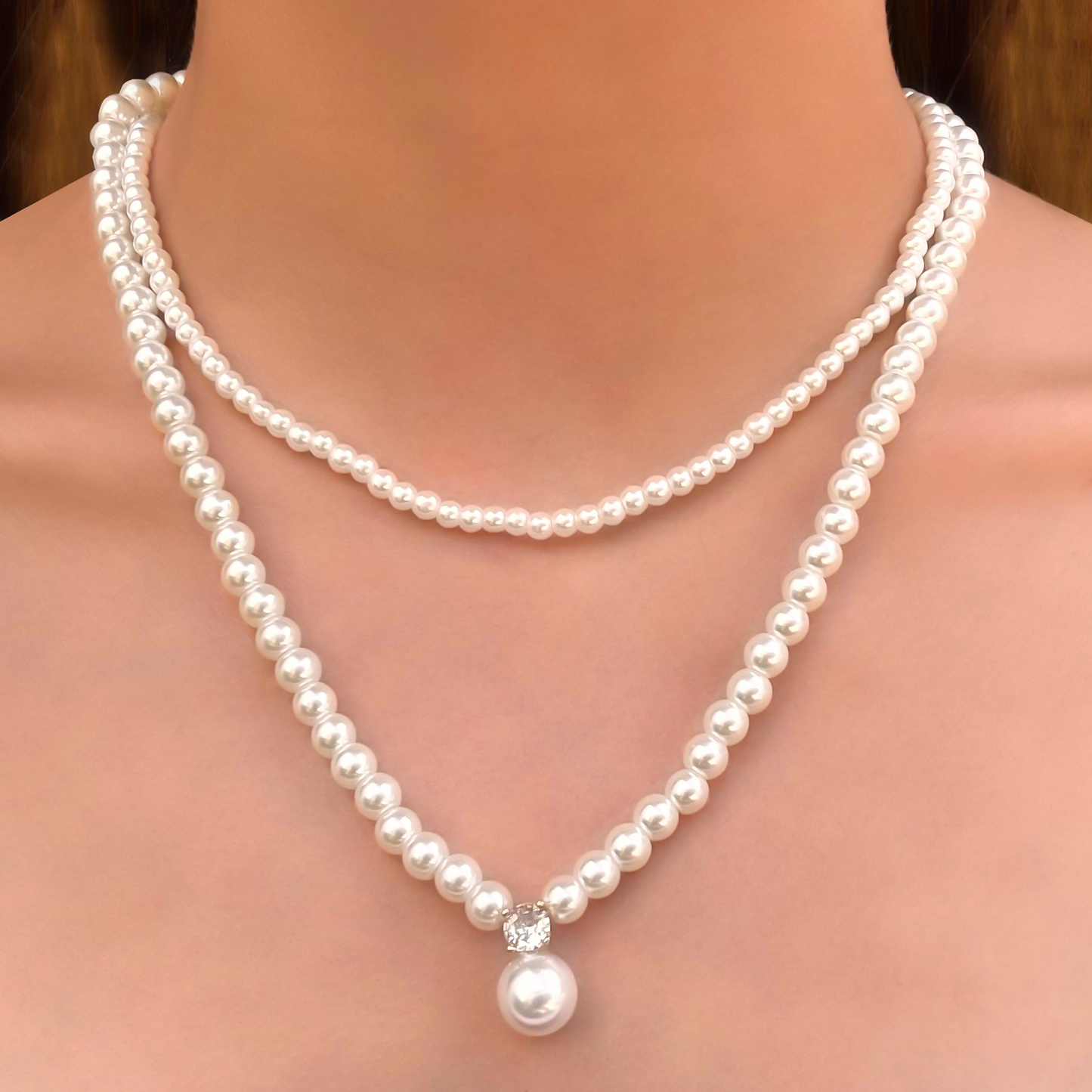 Collar Layer de Perlas  2B4