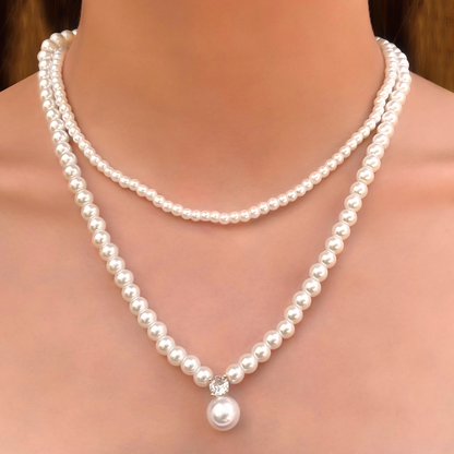 Collar Layer de Perlas  2B4