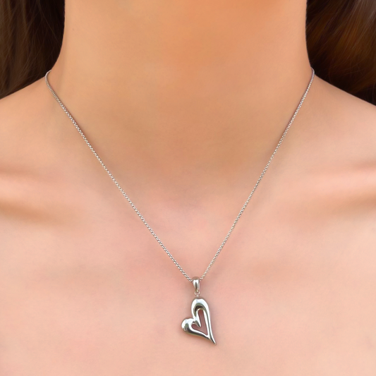Collar Plateado Corzon Acero de Titanio