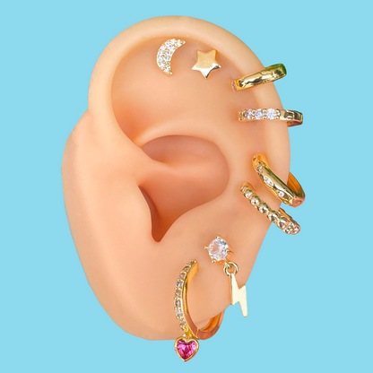 Aretes Dorados Chapa de Oro AZ56