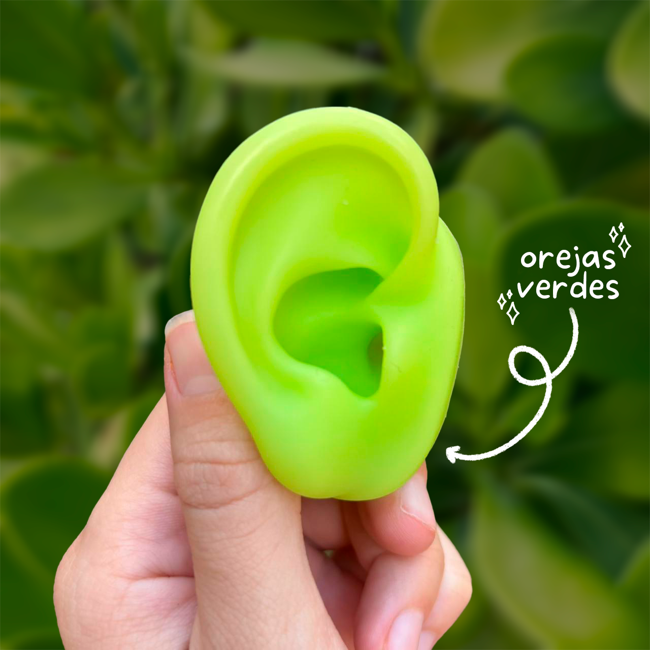 Oreja Silicón verde 1A6