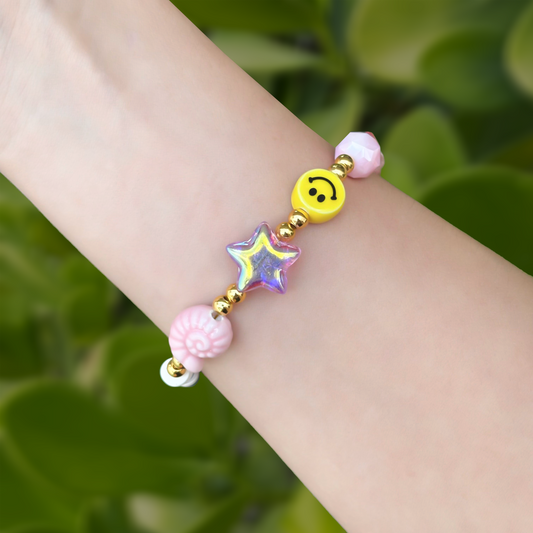 Pulsera Cuentas de Cristales de Colores 1F1