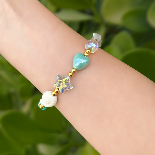 Pulsera Cuentas de Cristales de Colores 1U5