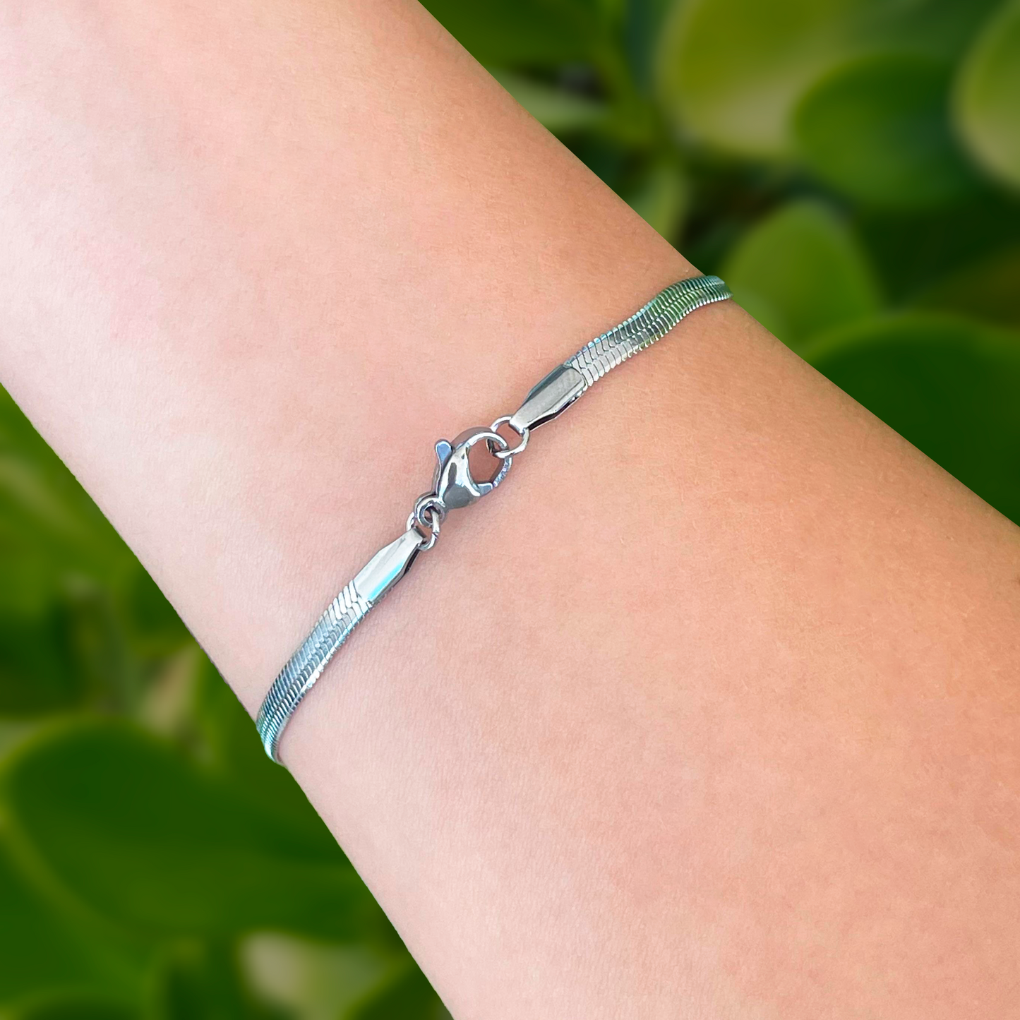Pulsera Plateada Acero Inoxidable   1Z4