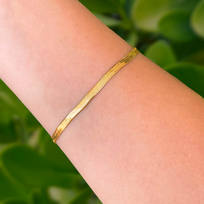 Pulsera Dorada Acero Inoxidable  2B4