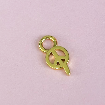 Charm Amor y Paz Chapa de Oro