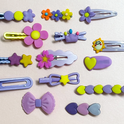 Clips Morados de Niñas
