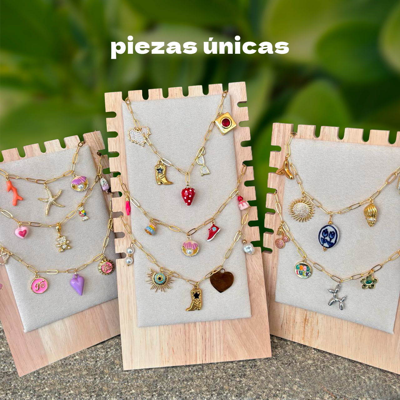 Collar Charms PIEZAS UNICAS Acero Inoxidable
