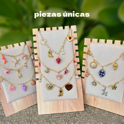Collar Charms PIEZAS UNICAS Acero Inoxidable