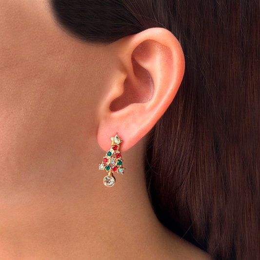 Aretes Arbolitos Dorados  3D1