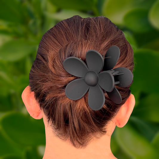 Clip Pinza Flor Negra LU