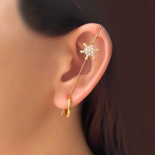 Clip de Oreja Star Chapa de Oro  3D5