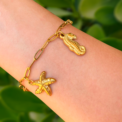 Pulsera Charms Caballito  Acero Inoxidable 1Z7