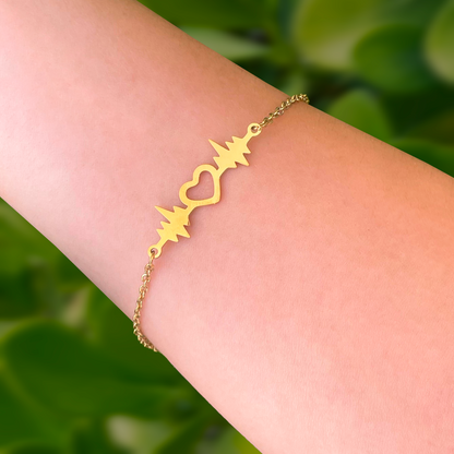 Pulsera Dorada Electro Acero Inoxidable  2j1