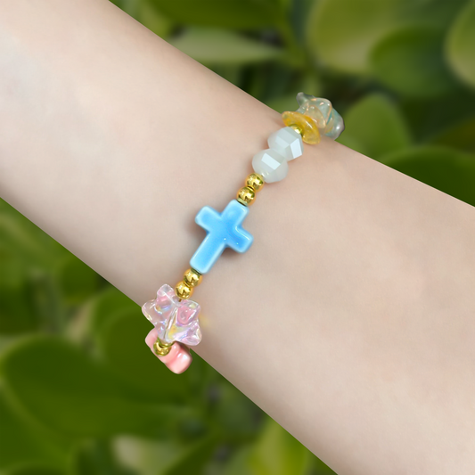 Pulsera Colores con Cruz 3H5