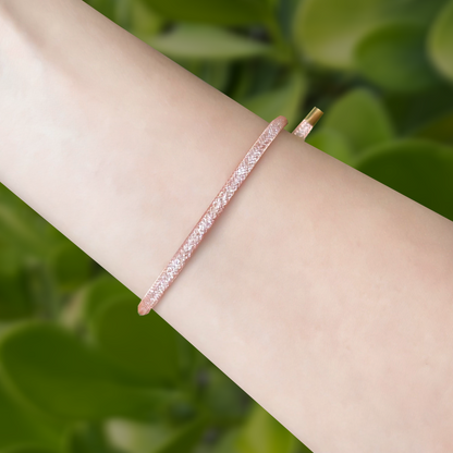 Pulsera Malla Oro Rosa Chapa de Oro  1K7