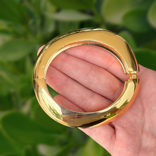 Pulsera Gruesa Dorada  4E9